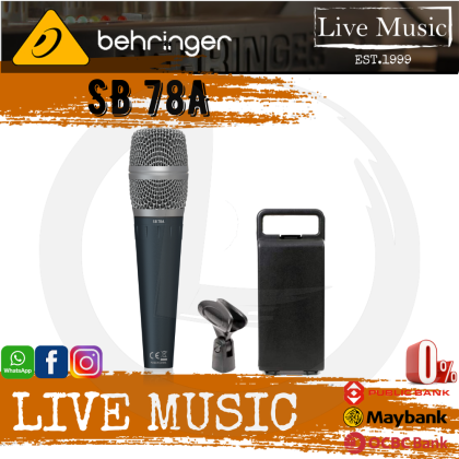 Behringer SB78A Condenser Cardioid Microphone with Carrying Case (SB ...